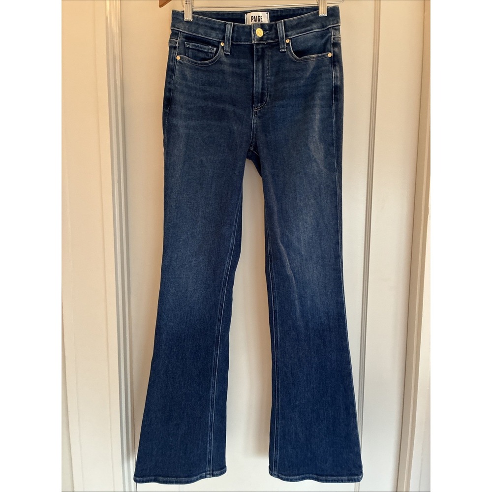 PAIGE Womens High Rise Laurel Canyon Aerial Wash Bootcut Jeans size 27